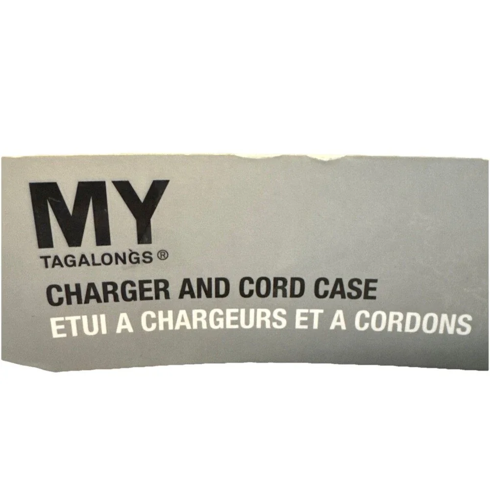 My Tagalongs Charger And Cord Case - Brand New! Gray Neoprene